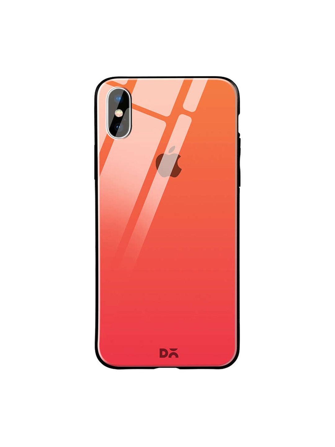 

DailyObjects Orange & Coral-Coloured iPhone XS Glass Case Cover