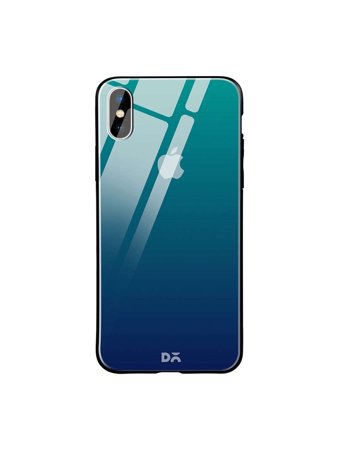 

DailyObjects Teal iPhone XS Glass Case Cover