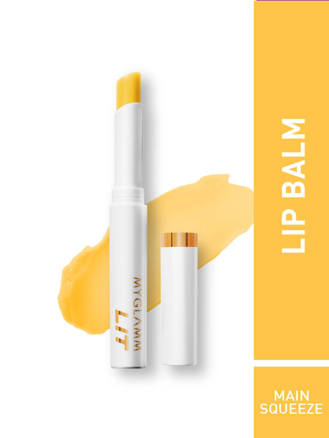 

MyGlamm Lit PH Lip Balm - Main Squeeze, Yellow