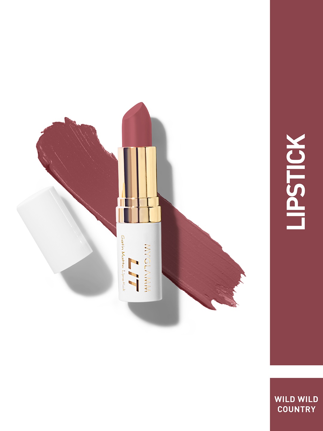 

MyGlamm LIT Satin Matte Lipstick - Wild Wild Country, Brown