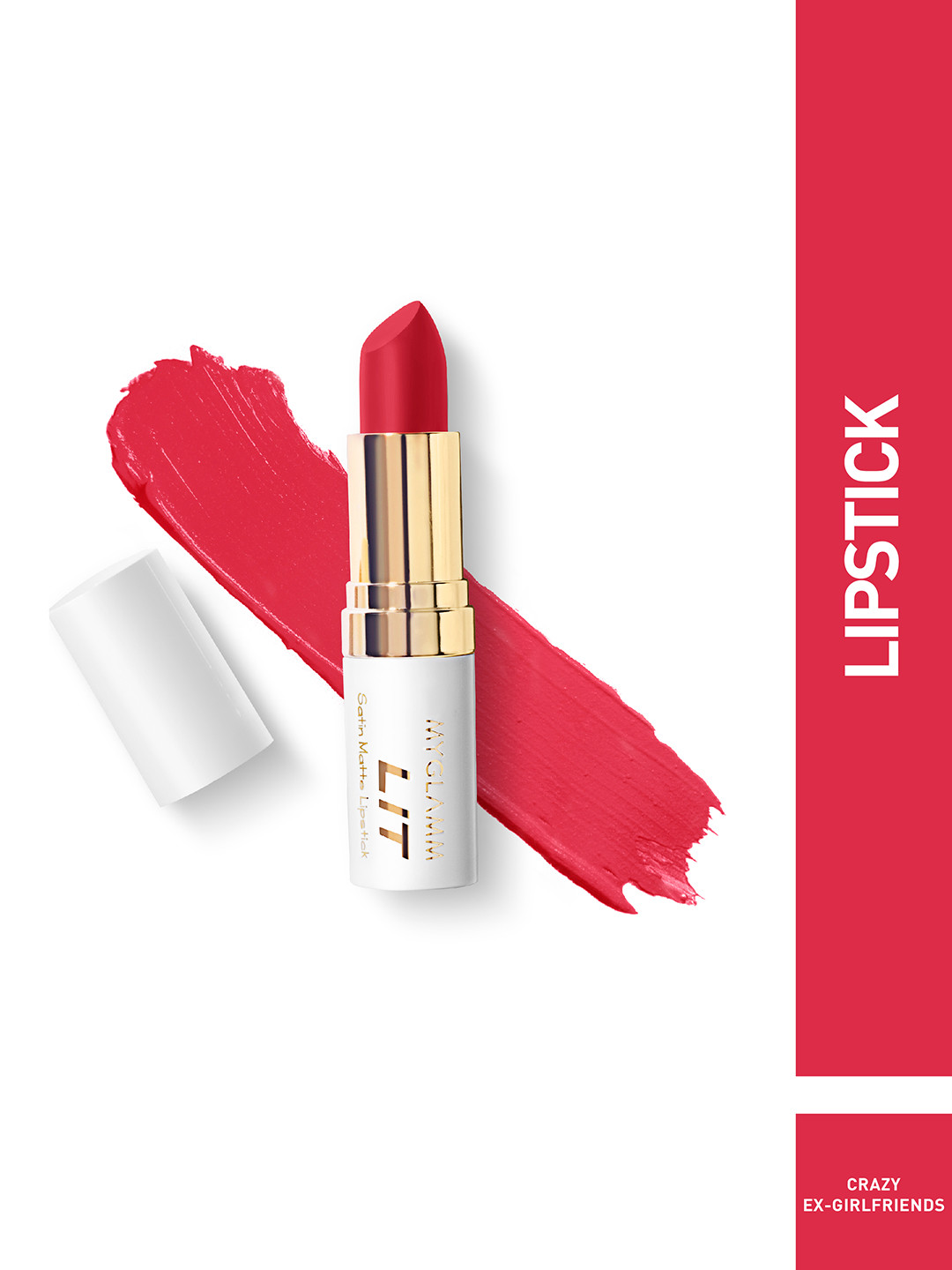 

MyGlamm Lit Satin Matte Lipstick - Crazy Ex Girlfriends, Red