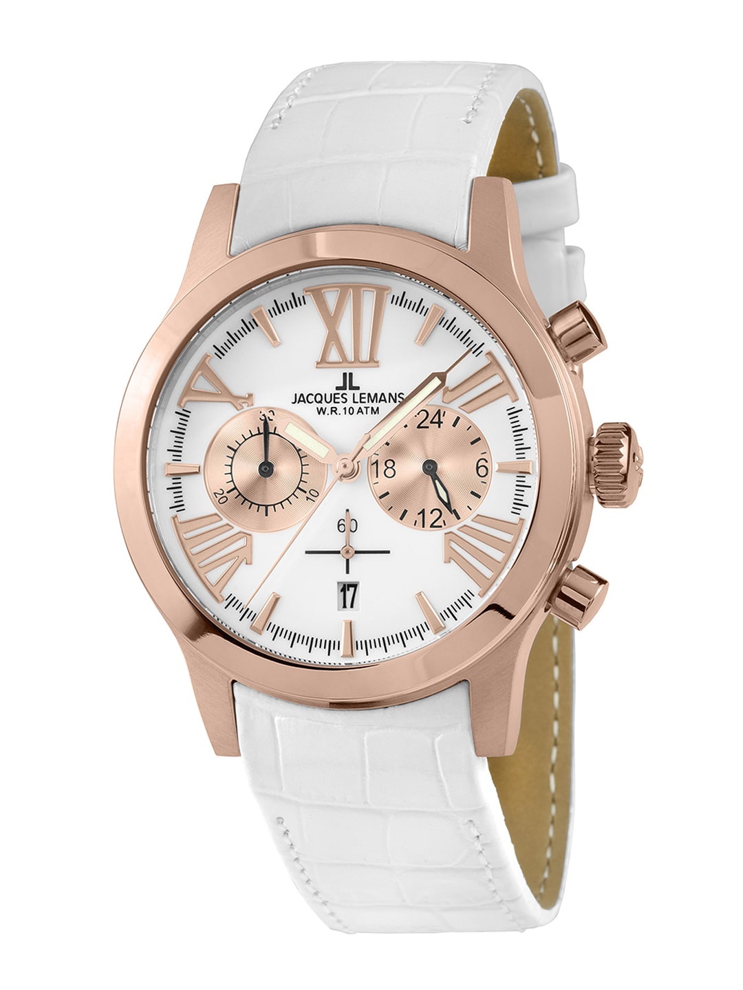 

Jacques Lemans Women White Analogue Watch c