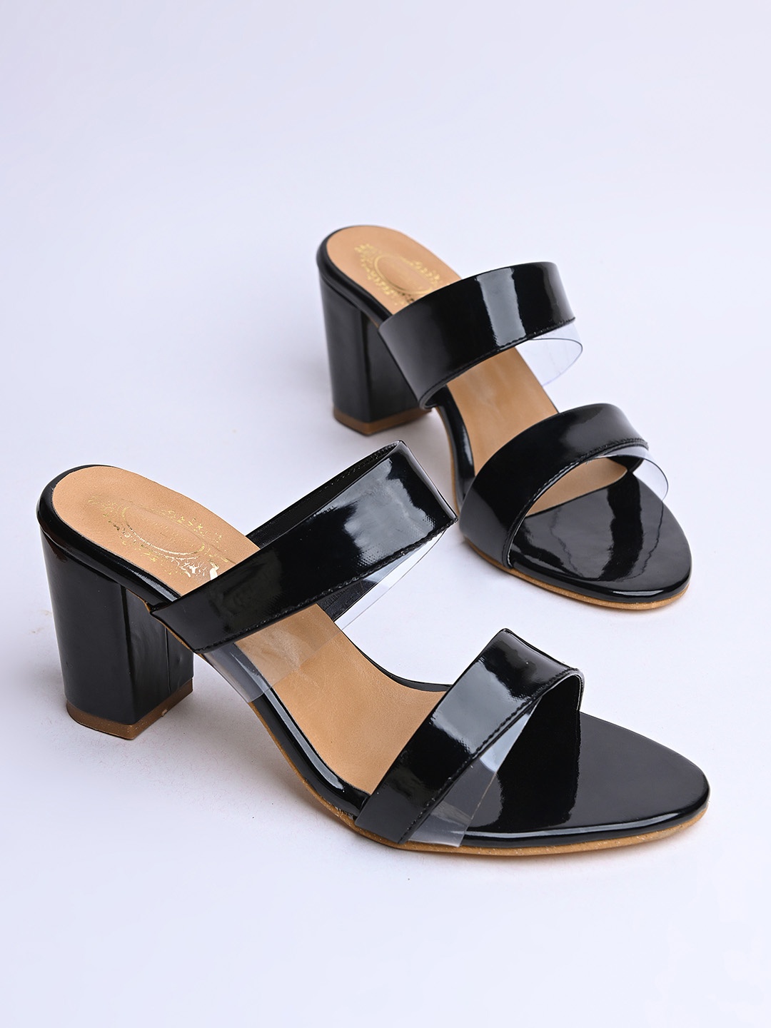 

Shoetopia Women Black Solid Sandals