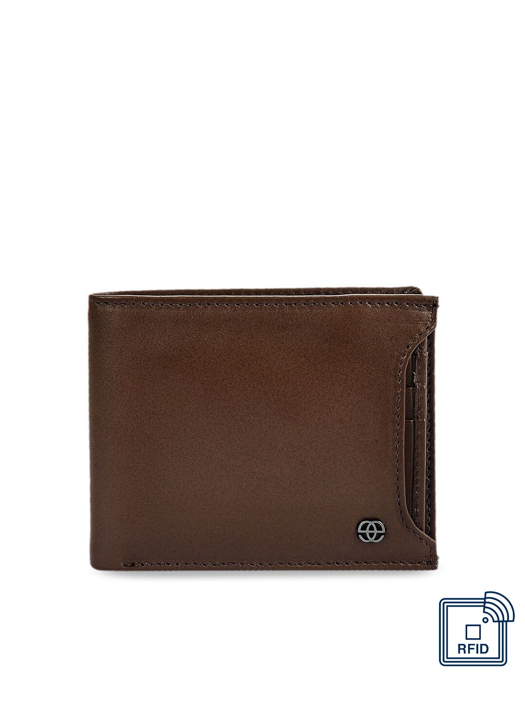 

Eske Men Brown Solid Two Leather Fold Wallet