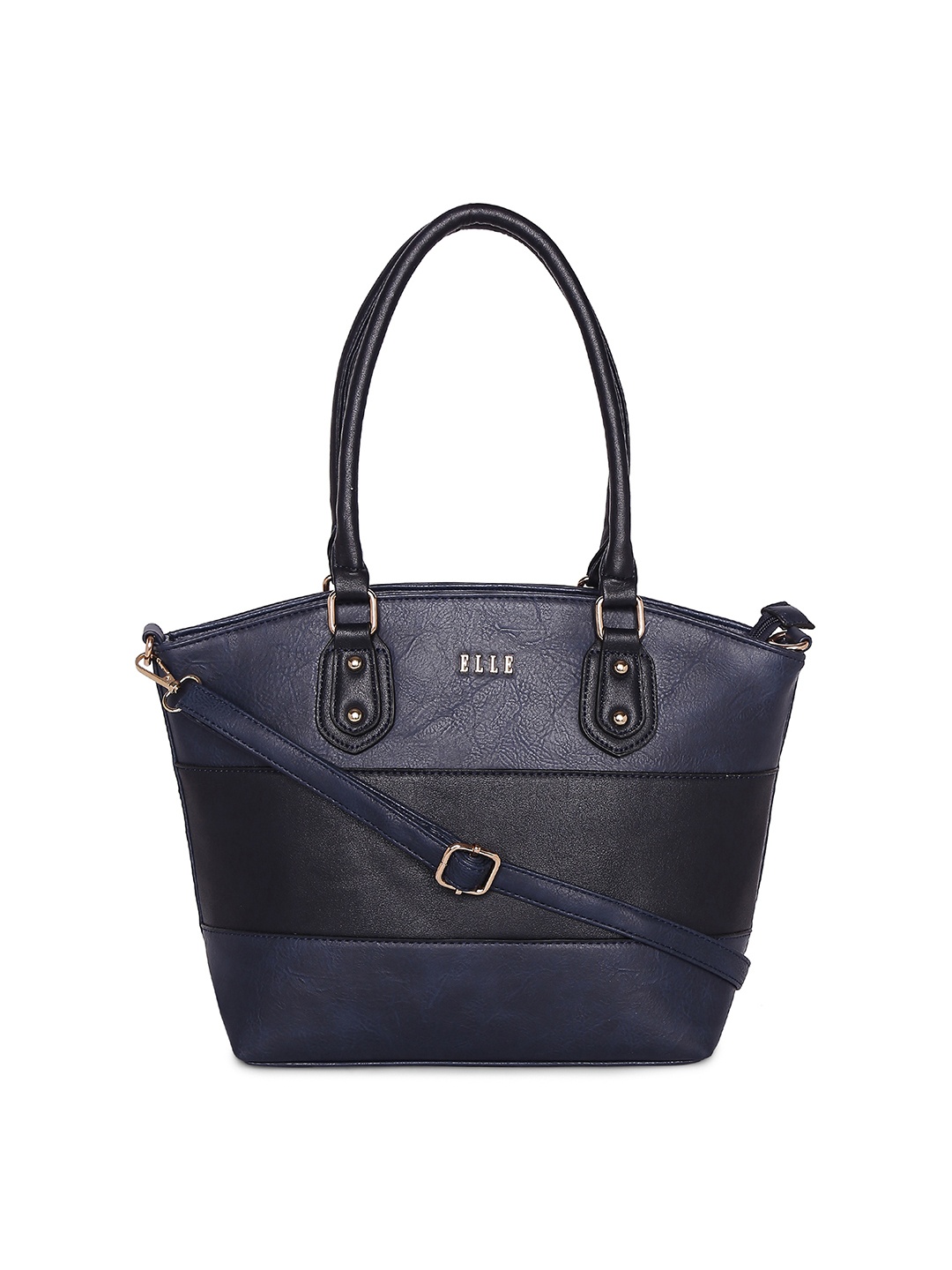 

ELLE Navy Blue Solid Shoulder Bag