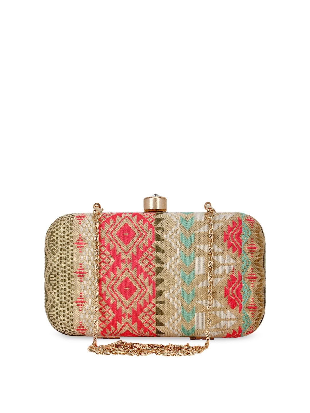 

Anekaant Multicoloured Embroidered Clutch, Multi