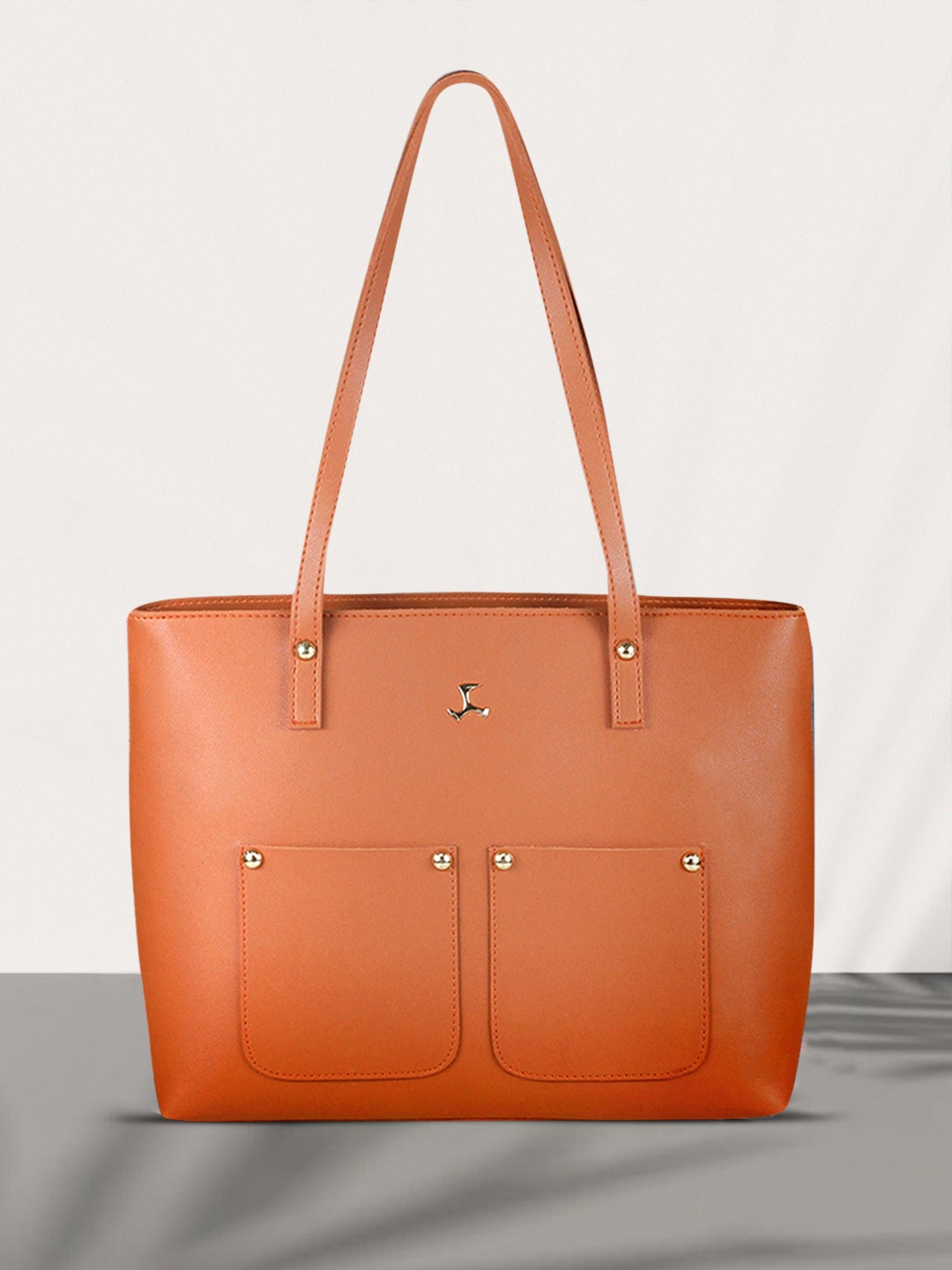 

Mochi Tan Brown Solid Handheld Bag