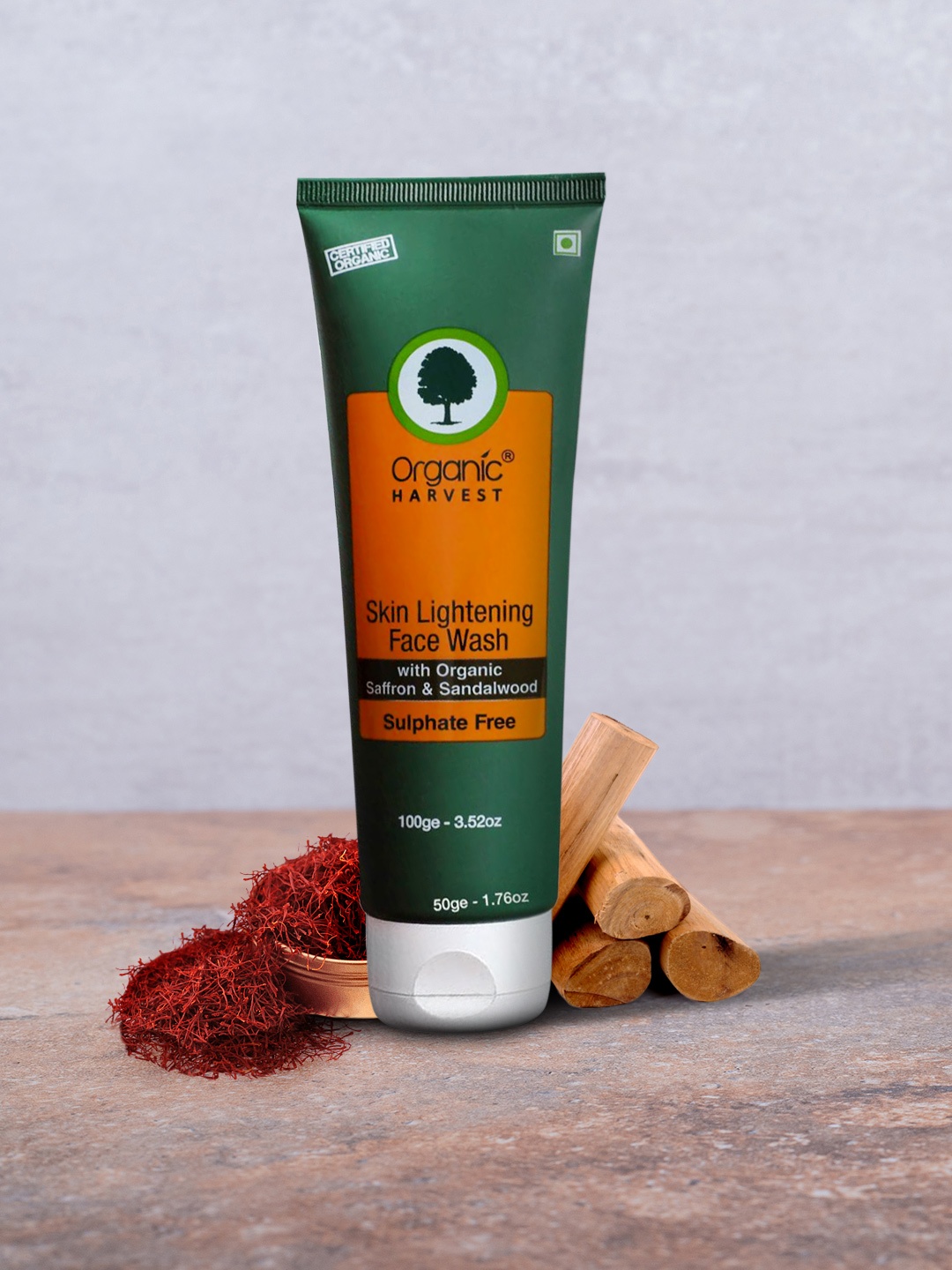 

Organic Harvest Unisex Sulphate Free Skin Lightening Face Wash 50g, Green
