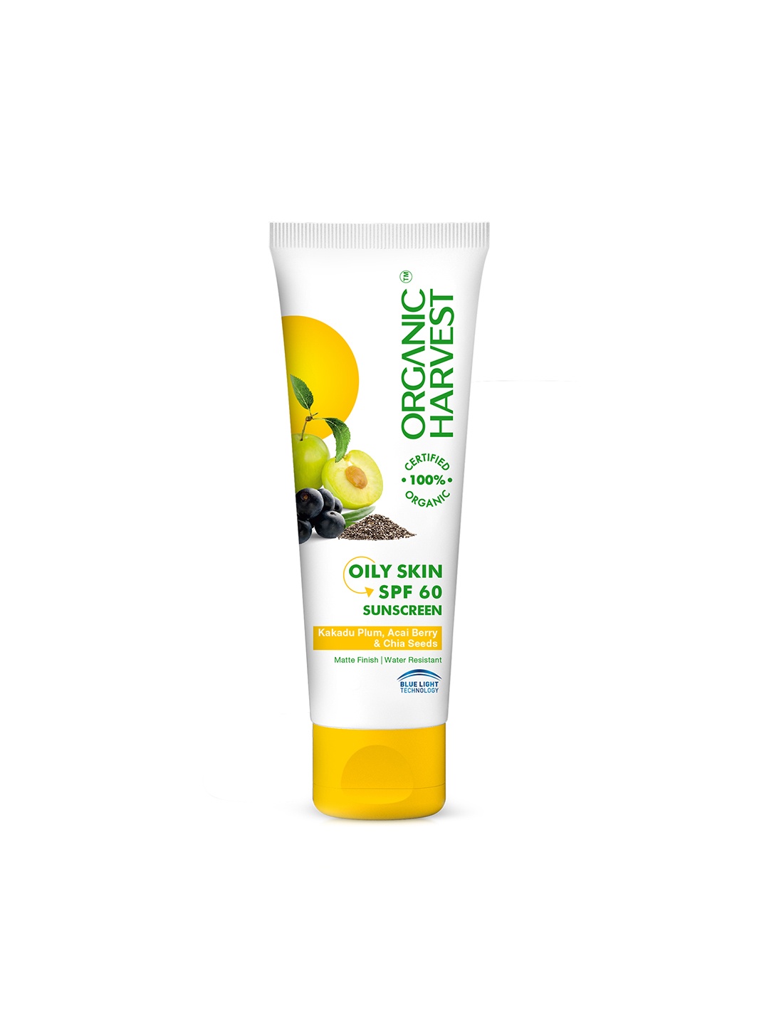 

Organic Harvest Unisex Sunscreen For Oily Skin SPF 60 100g, White