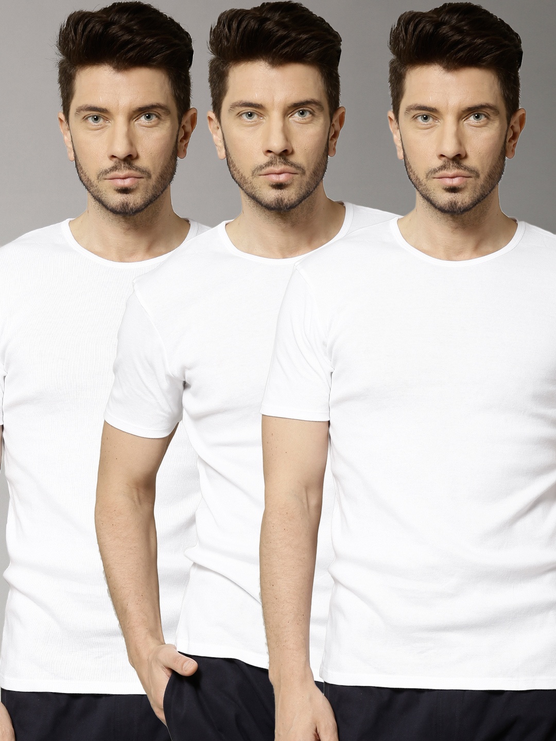

Marks & Spencer Pack of Three Innerwear Vests 4761V, White