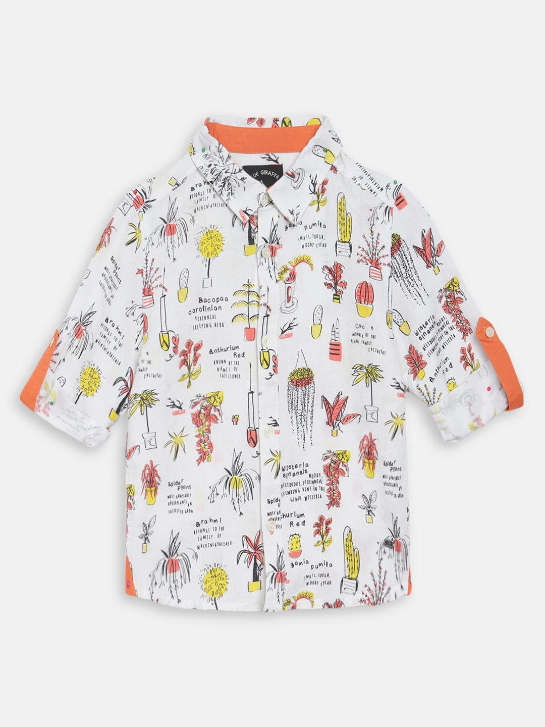 

Blue Giraffe Boys White & Black Regular Fit Printed Casual Shirt