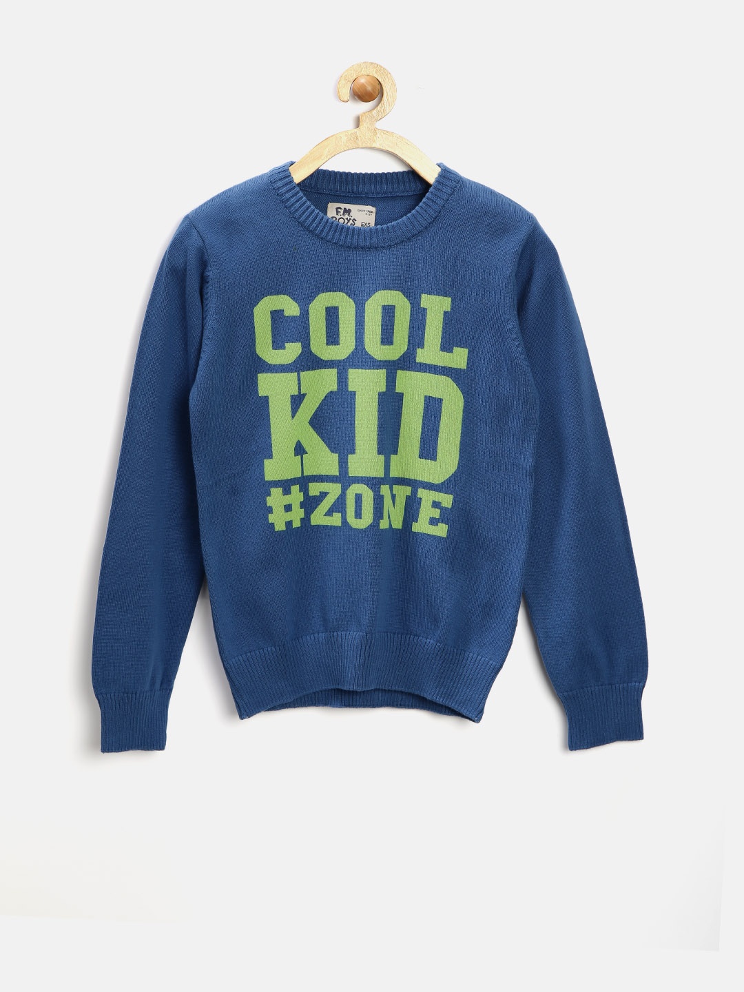 

Flying Machine Boys Blue Printed Sweater