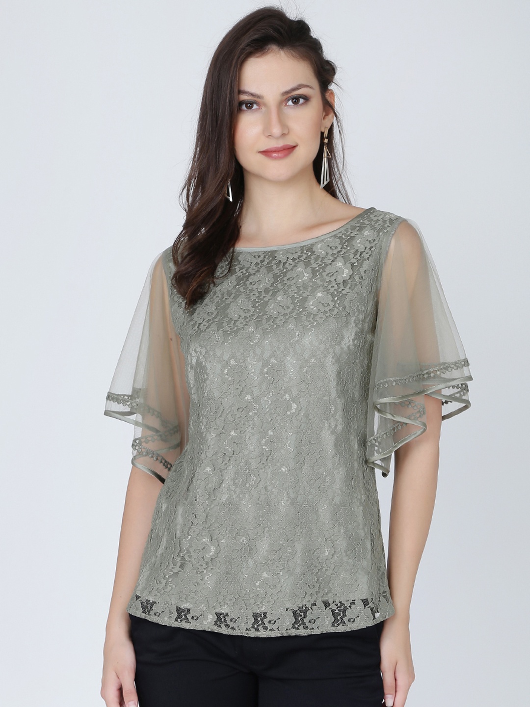 

Eavan Women Grey Self Design Top