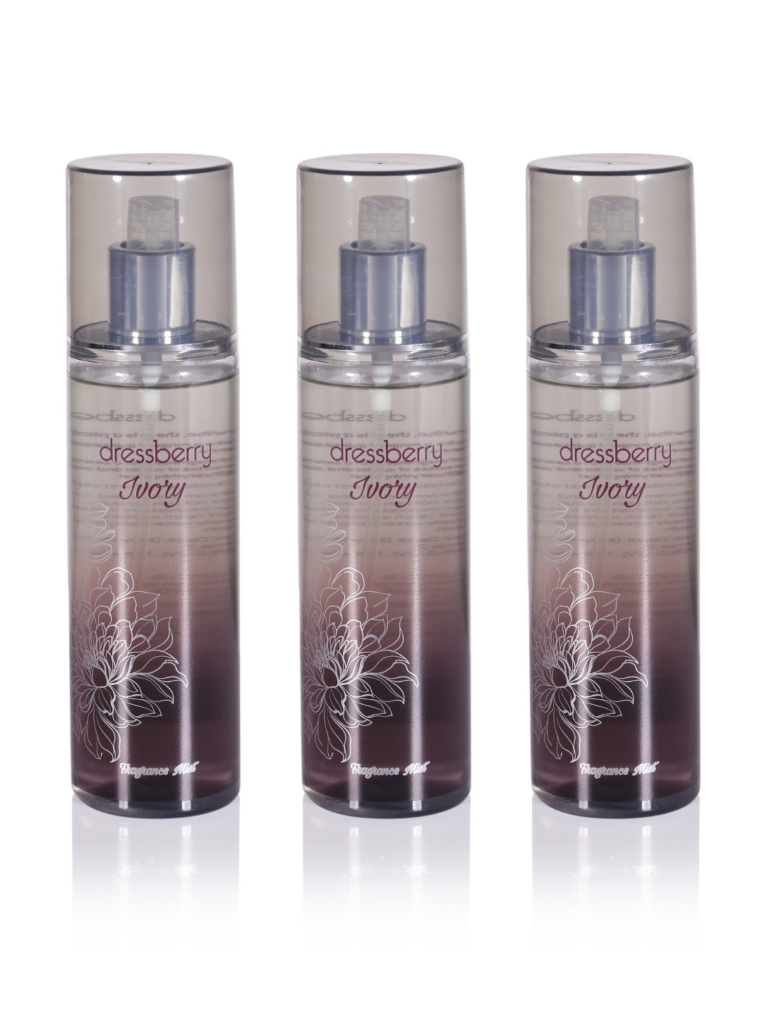 

DressBerry Set of 3 Ivory Body Mists, Grey