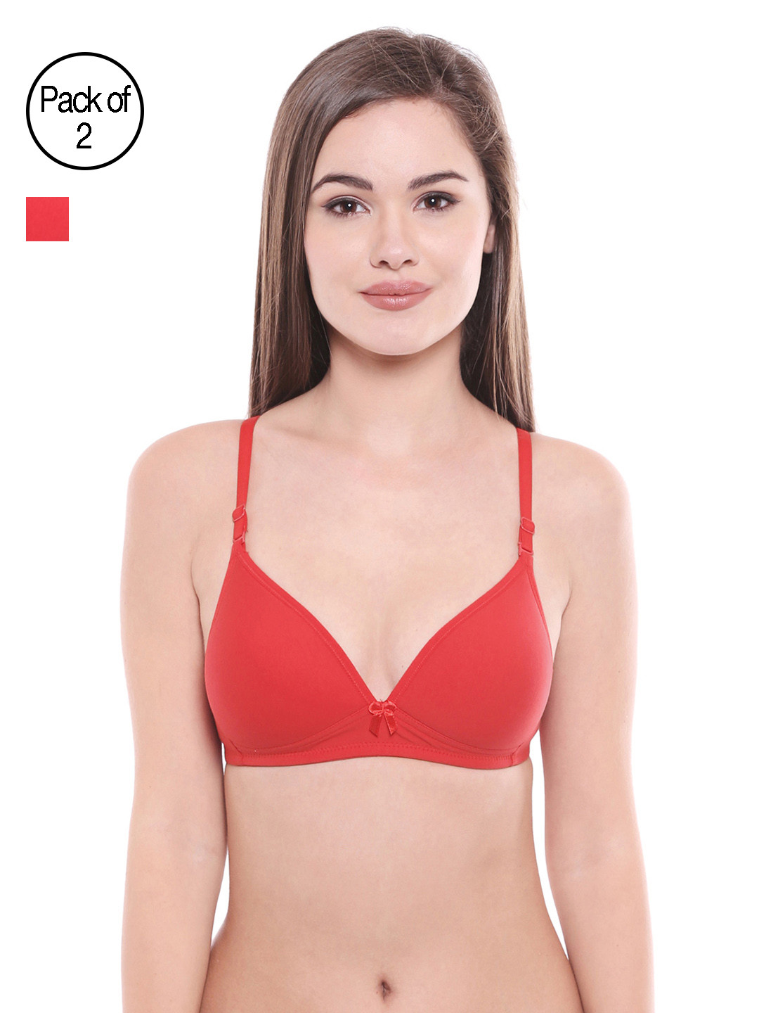 

Bodycare Pack of 2 Assorted Lightly Padded T-shirt Bras E6552CORE