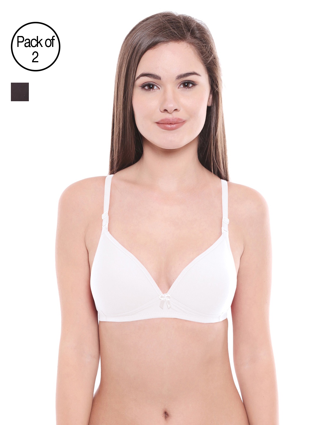

Bodycare Pack of 2 Assorted Lightly Padded T-shirt Bras E6552BW
