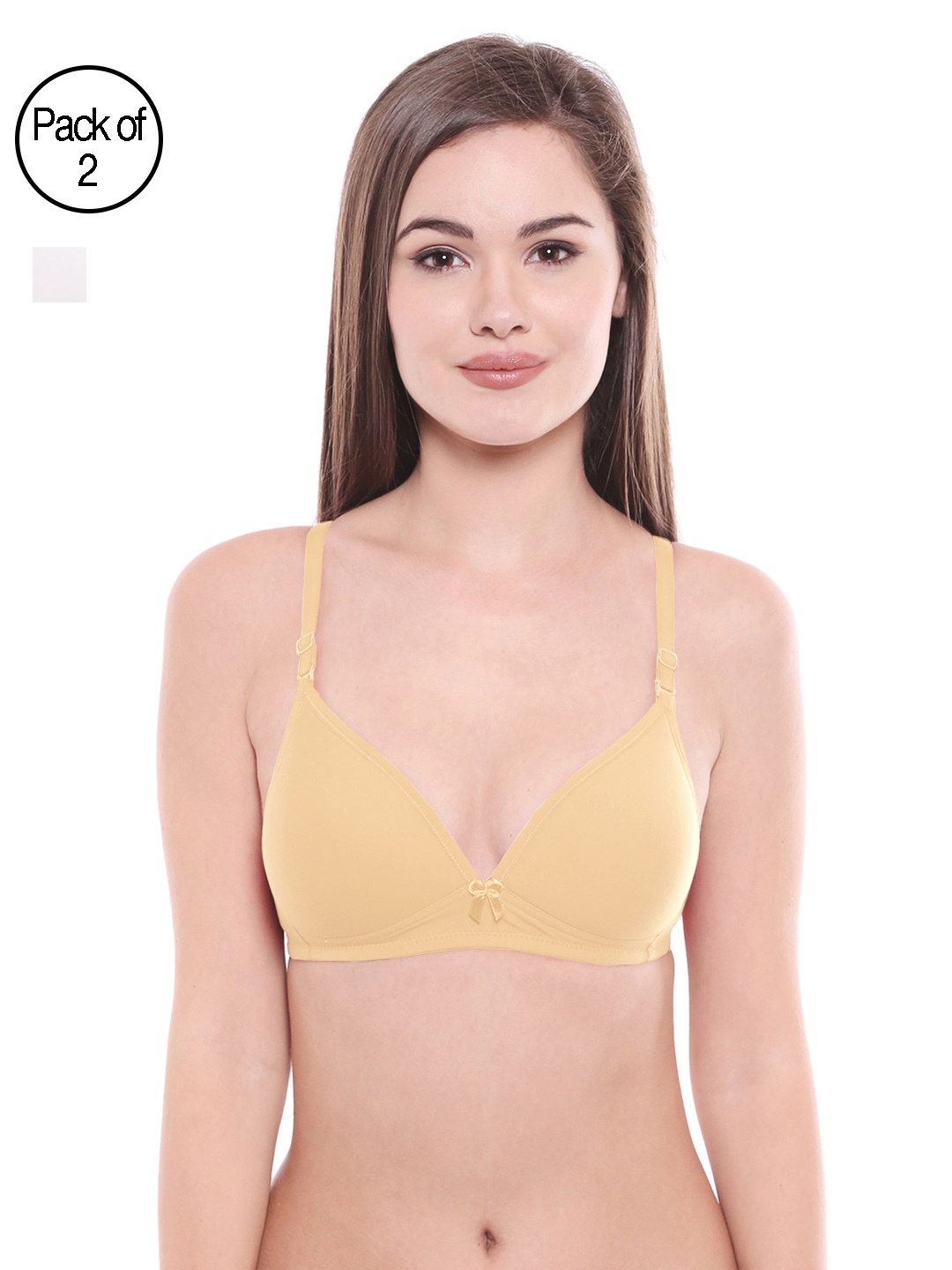 

Bodycare Women Pack of 2 Assorted Lightly Padded T-shirt Bras E6552SW