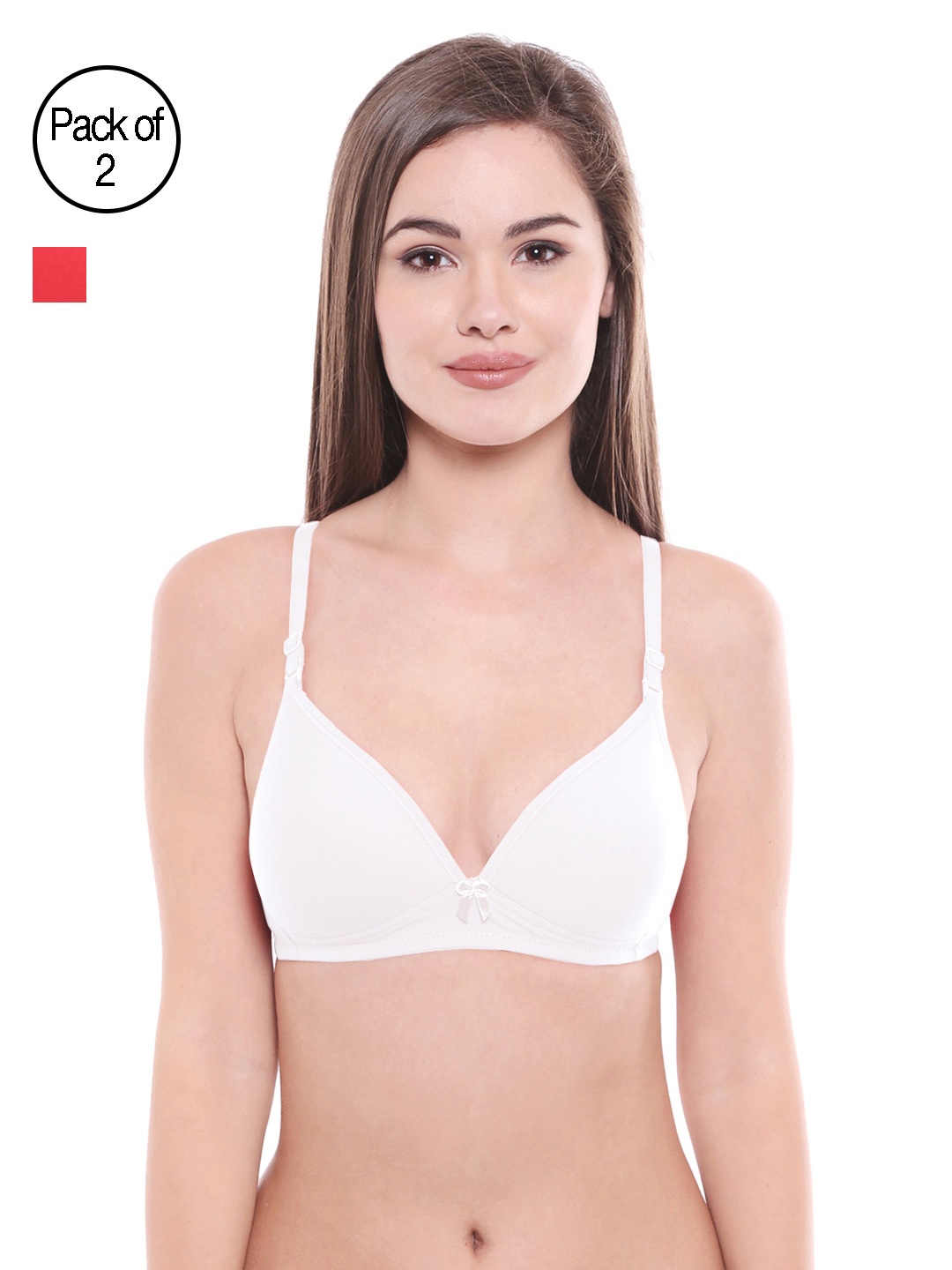 

Bodycare Pack of 2 Assorted Lightly Padded T-shirt Bras E6552COW