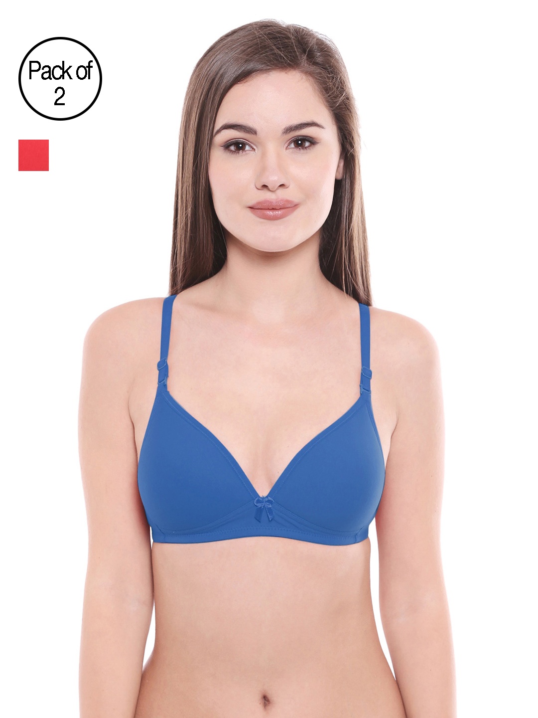 

Bodycare Pack of 2 Assorted Lightly Padded T-shirt Bras E6552COS