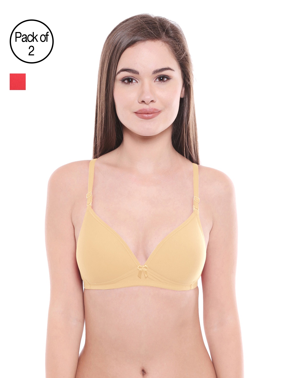 

Bodycare Pack of 2 Assorted Lightly Padded T-shirt Bras E6552COS