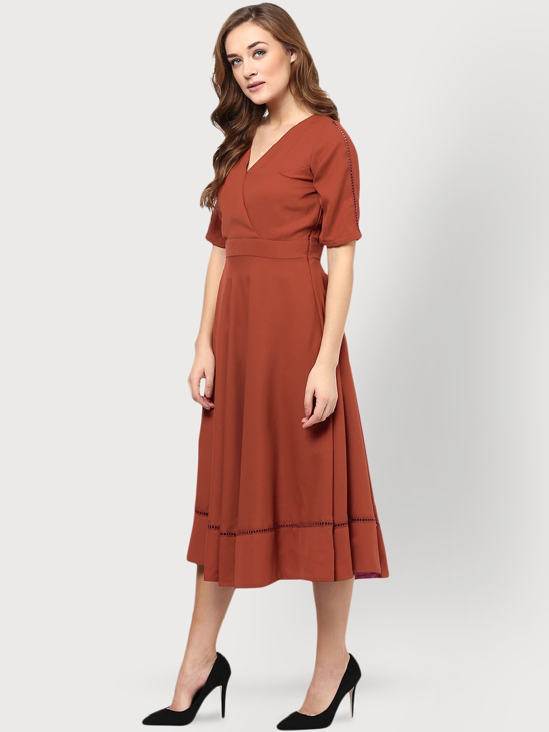 

Miss Chase Women Red Fit and Flare Dress
