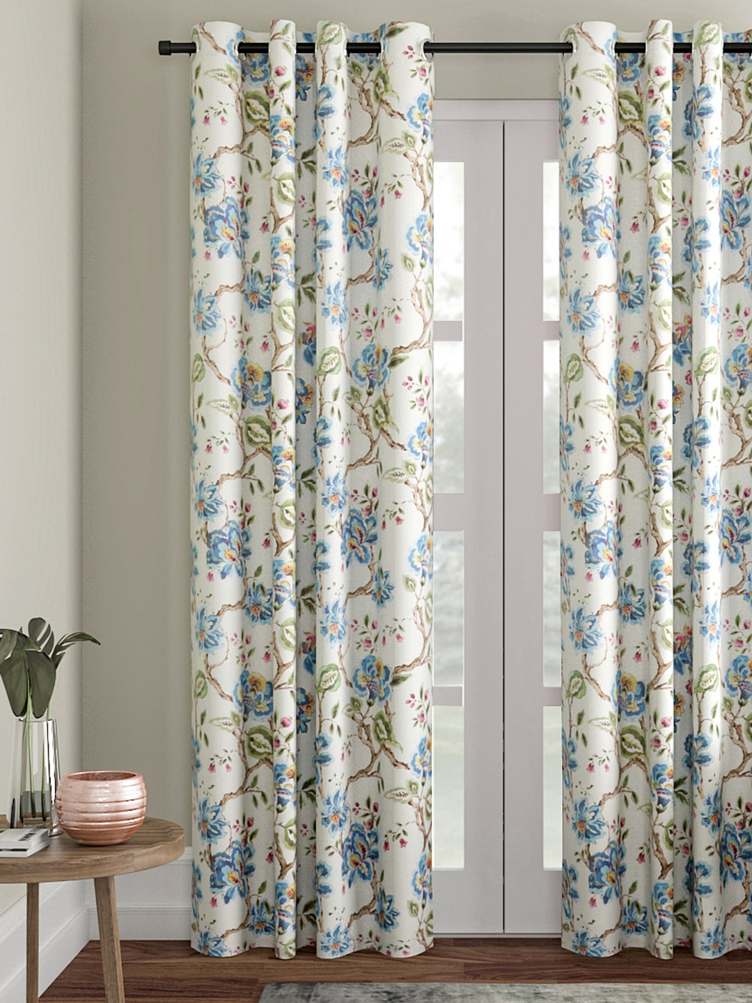 

Soumya Blue Single Long Door Curtain