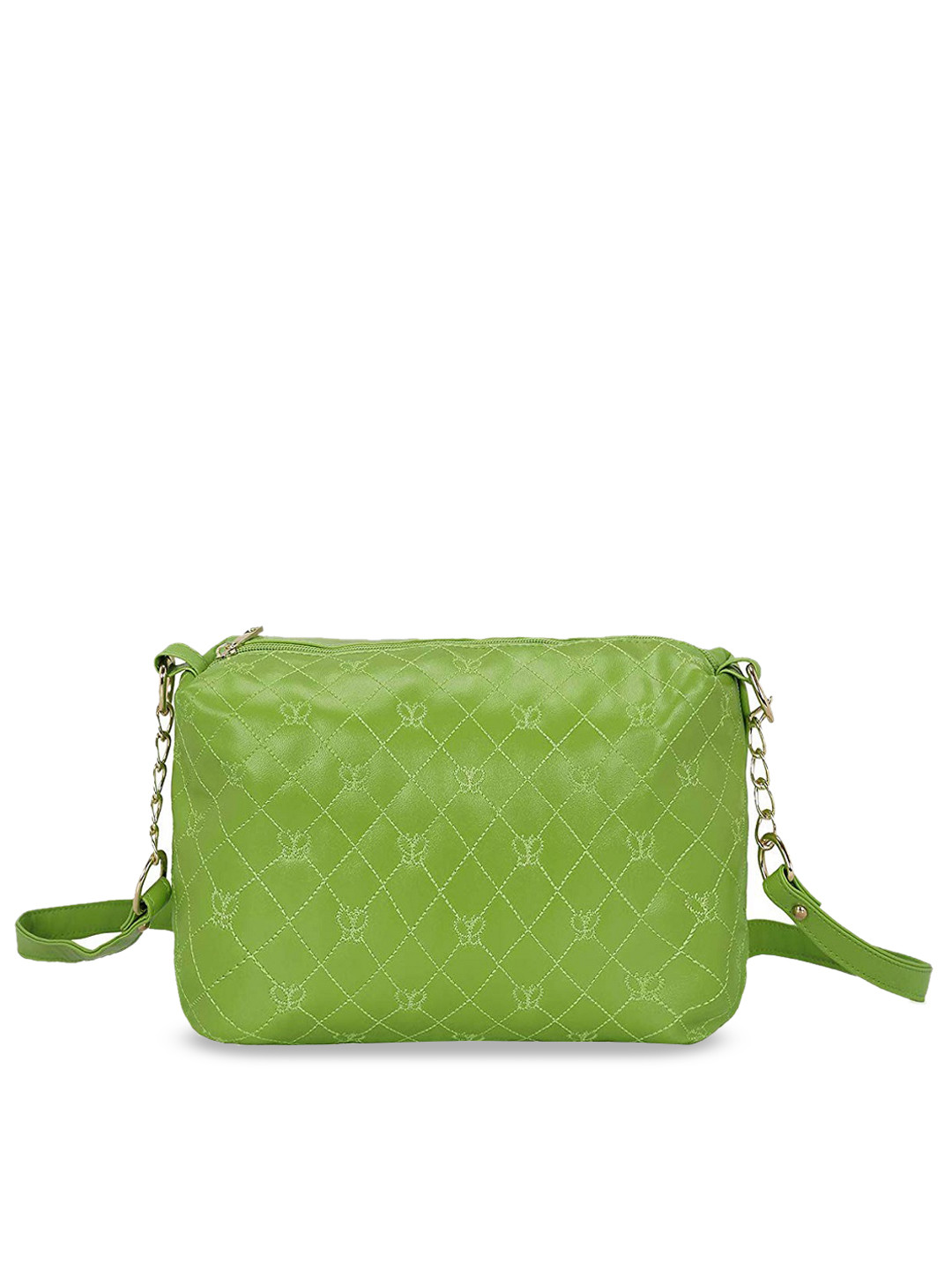 

KLEIO Quilted Sling Bag, Green