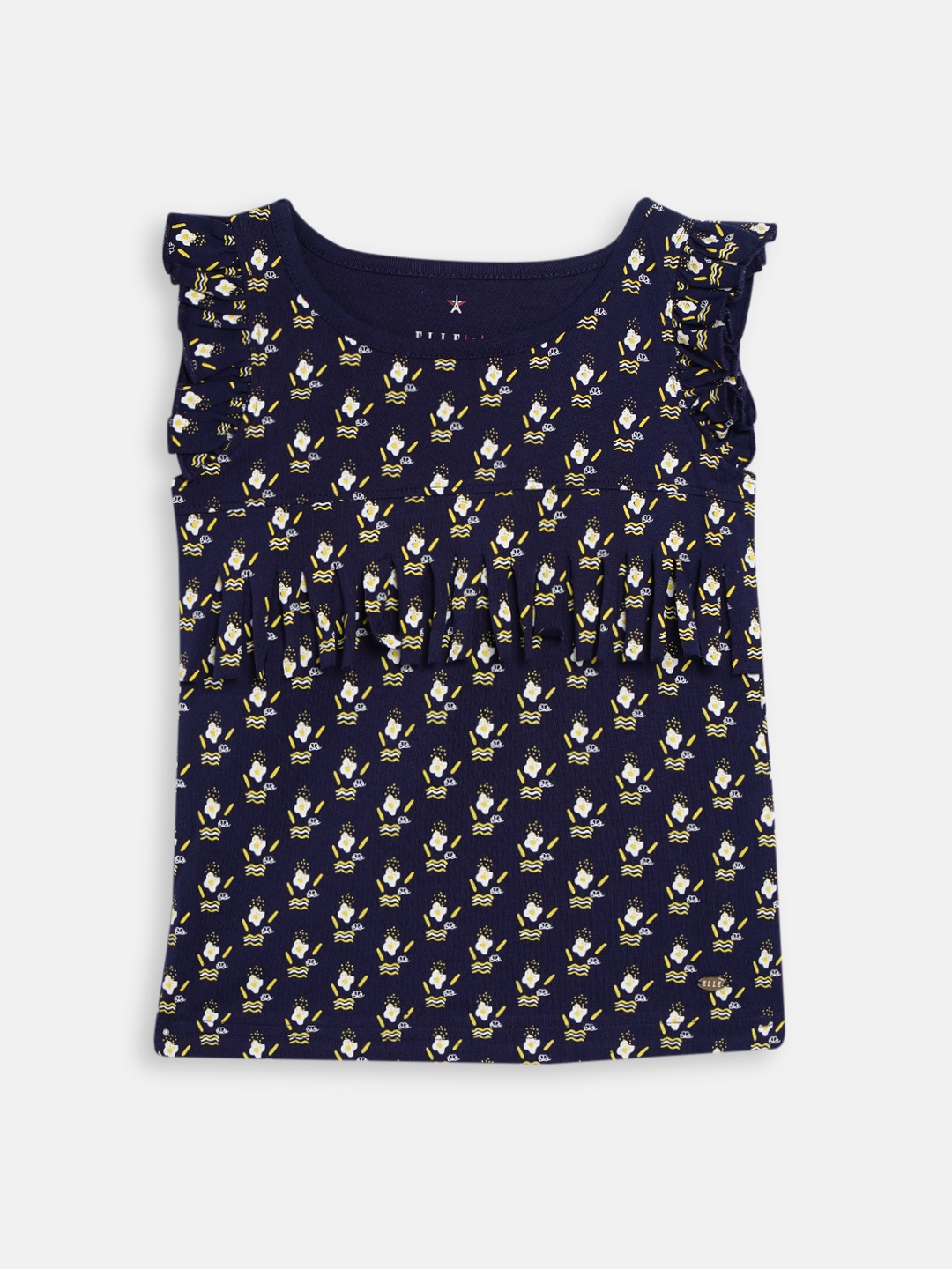 

ELLE Girls Blue Printed Top