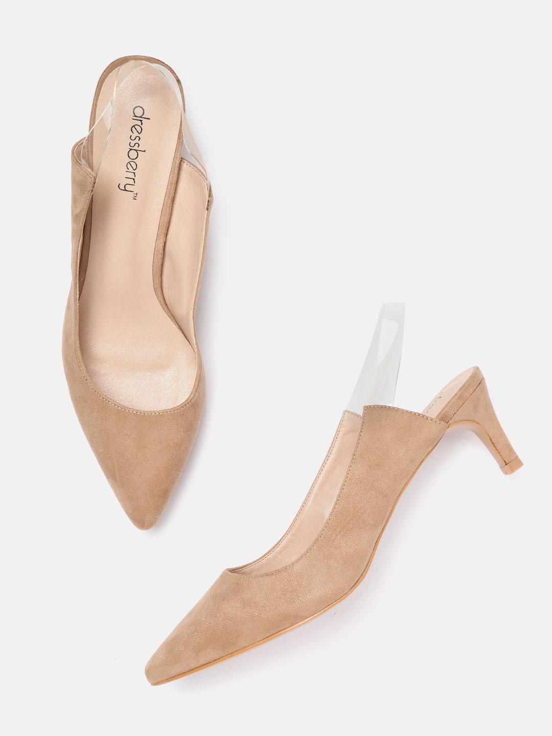 

DressBerry Women Beige Suede Finish Solid Pumps