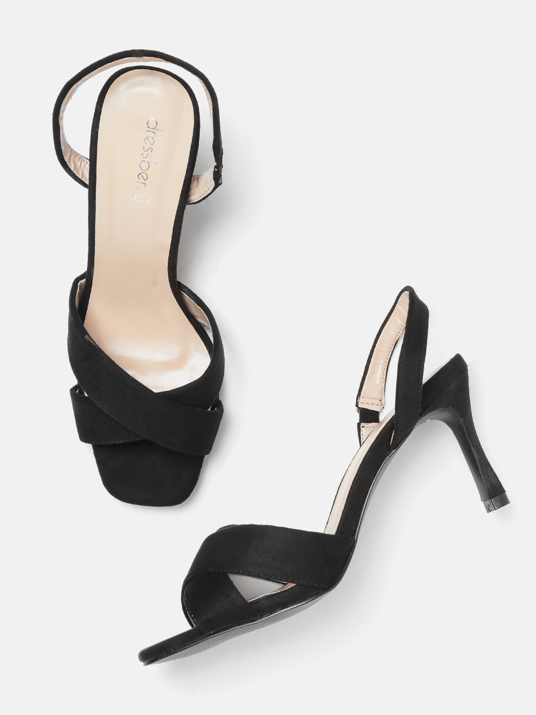 

DressBerry Women Black Solid Heels