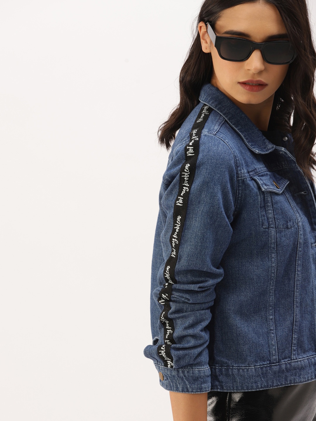 

DressBerry Women Blue Solid Denim Jacket