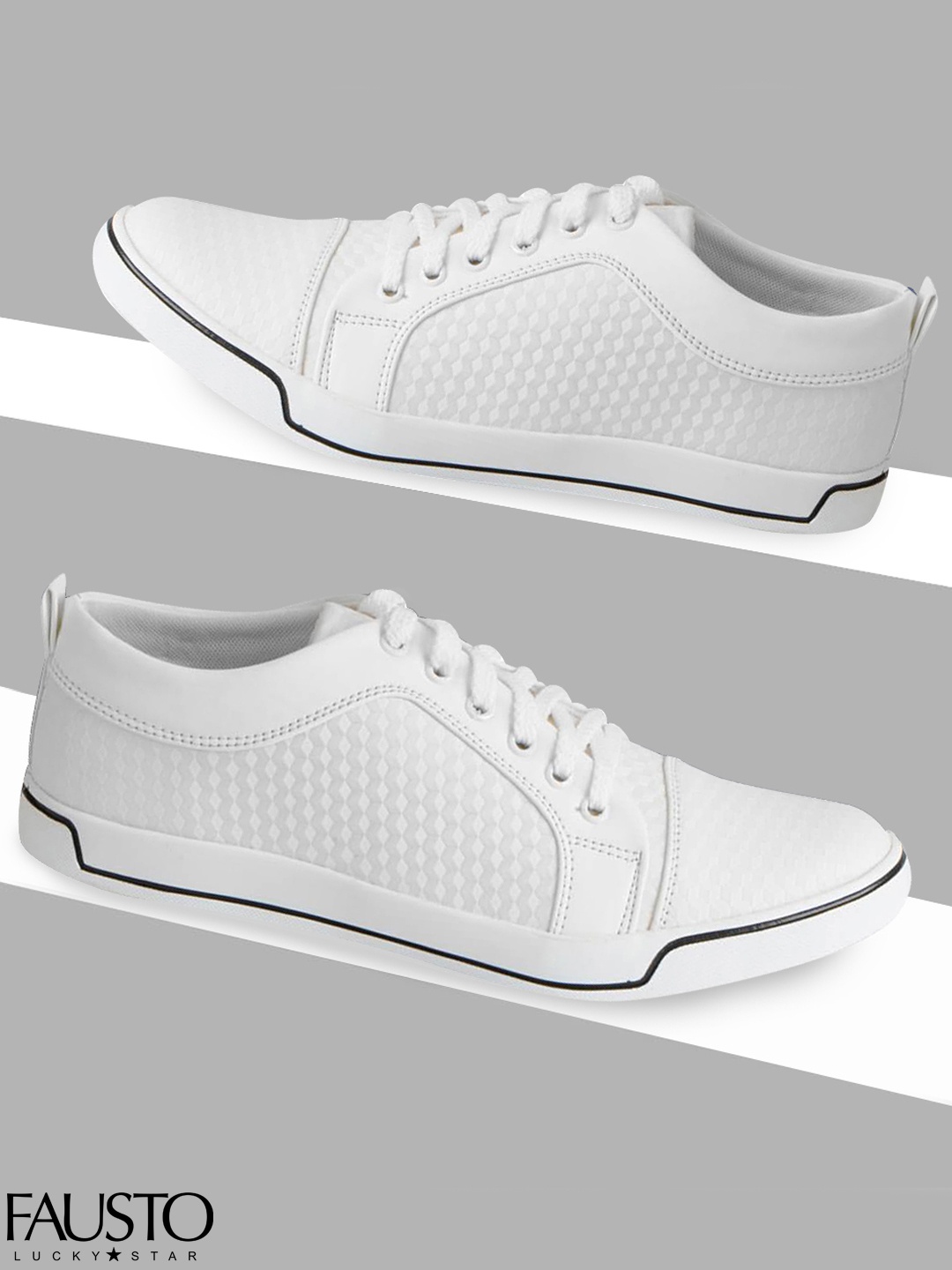 

FAUSTO Men Cream-Coloured Sneakers