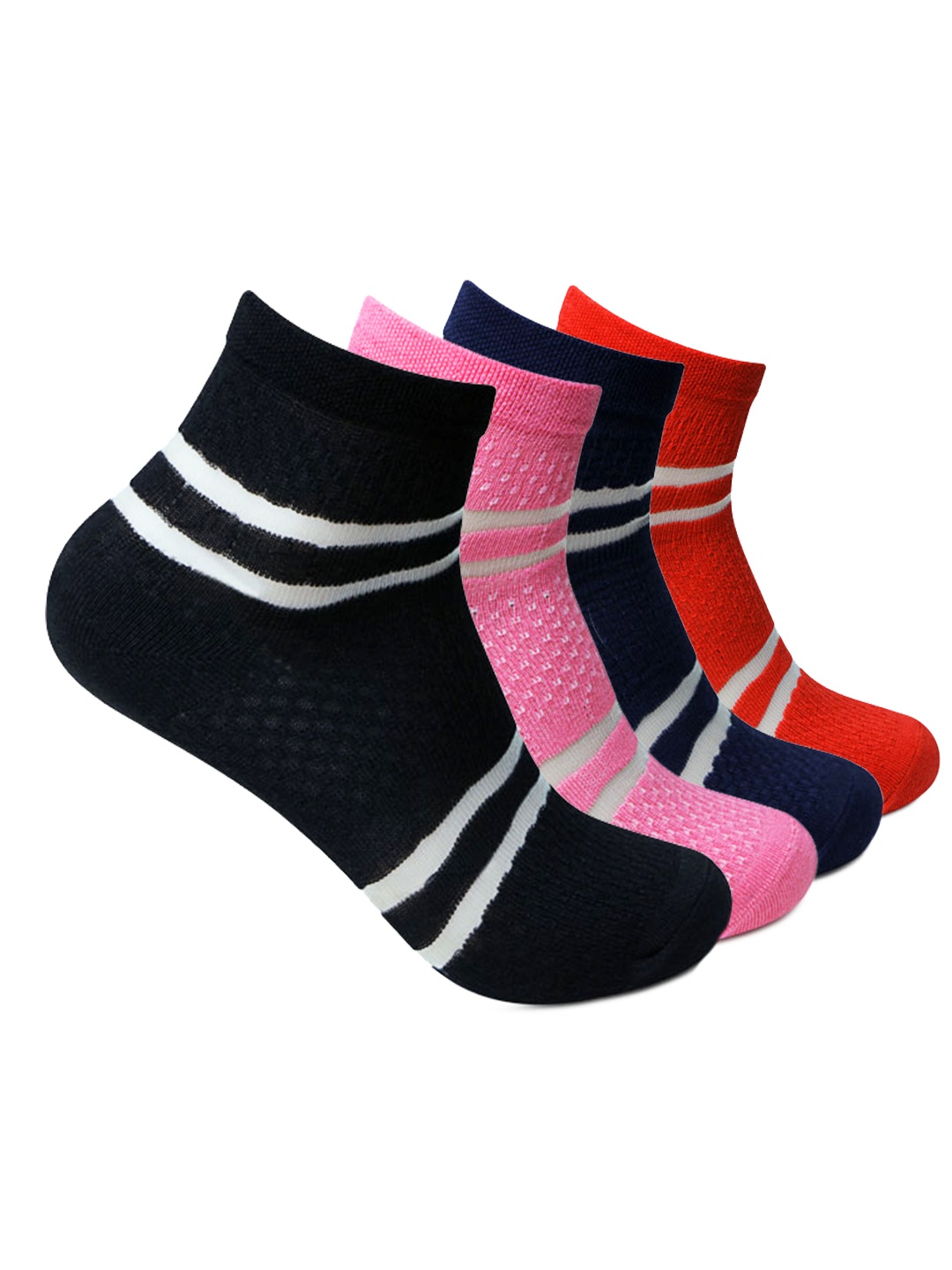 

Bonjour Women Set of 4 Ankle-Length Assorted Socks