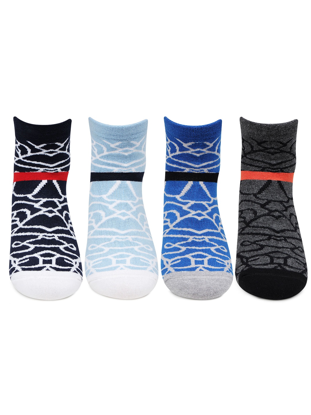 

Bonjour Women Pack of 4 Assorted Ankle Length Socks