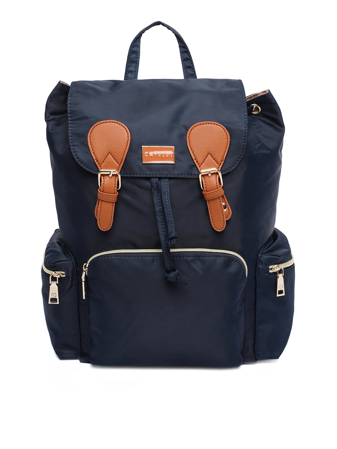 

Caprese Women Navy Blue Solid Backpack