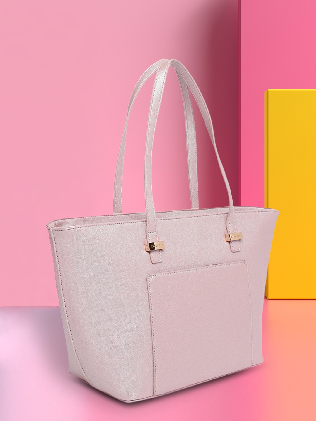 

Caprese Pink Solid Shoulder Bag