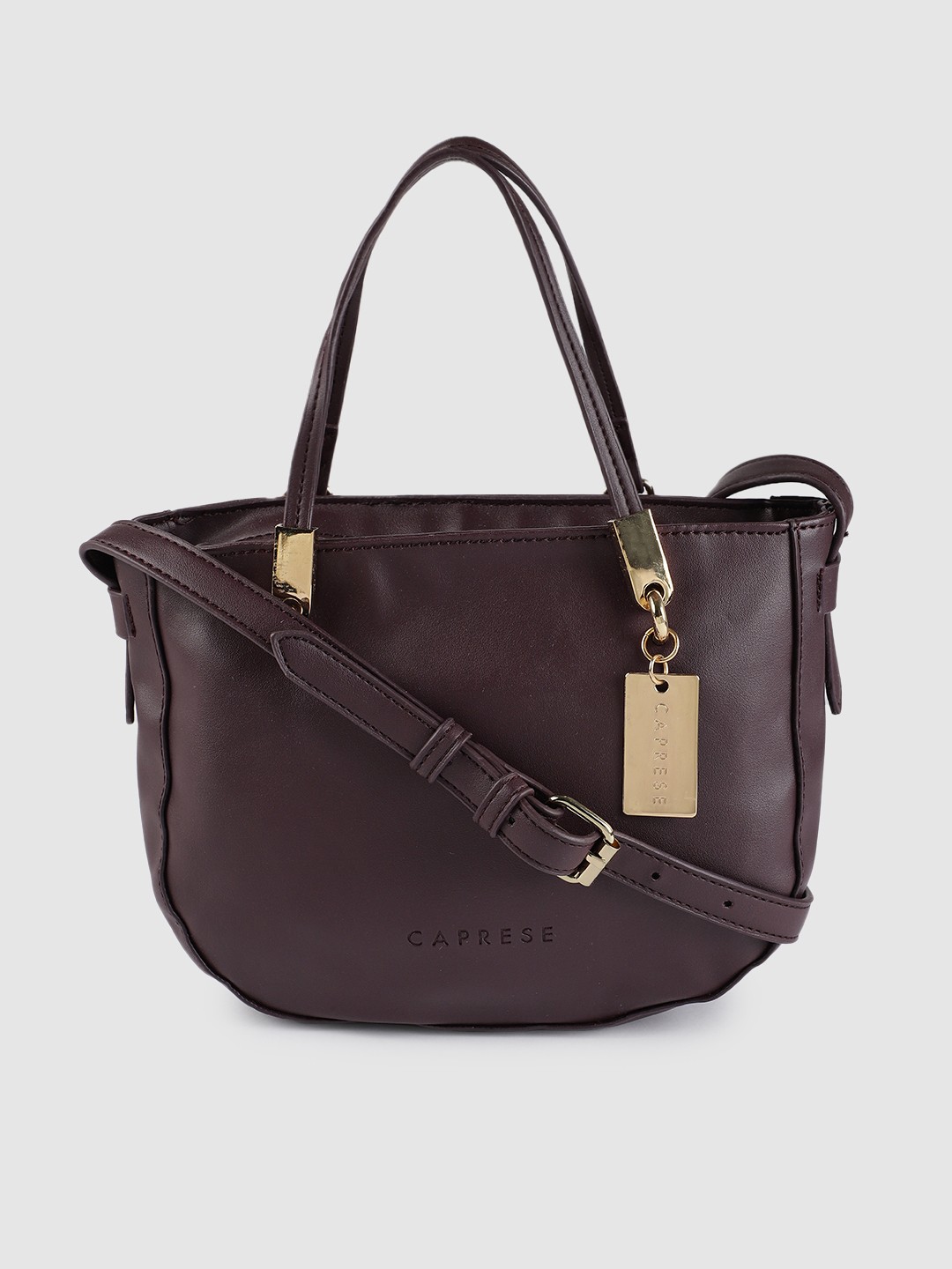 

Caprese Maroon Solid Handheld Bag