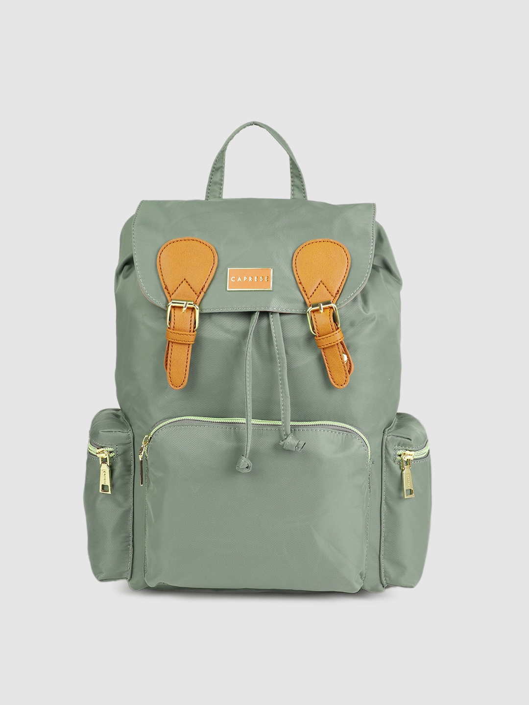

Caprese Women Green Cindy Solid Backpack