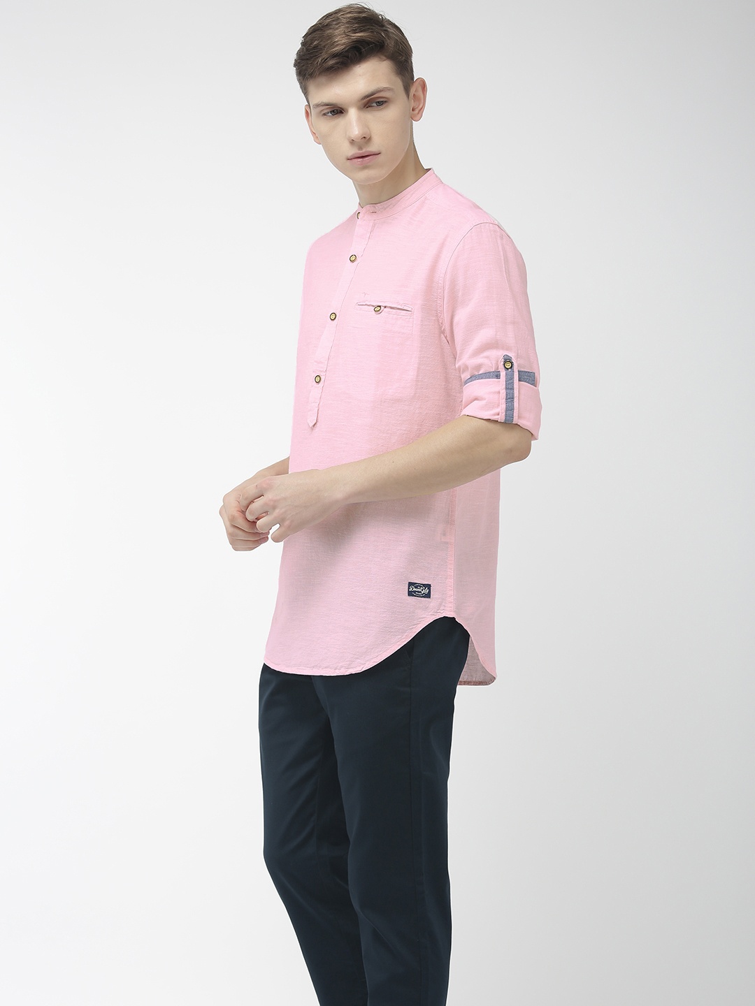 

Flying Machine Men Pink Regular Fit Solid Casual Shirt