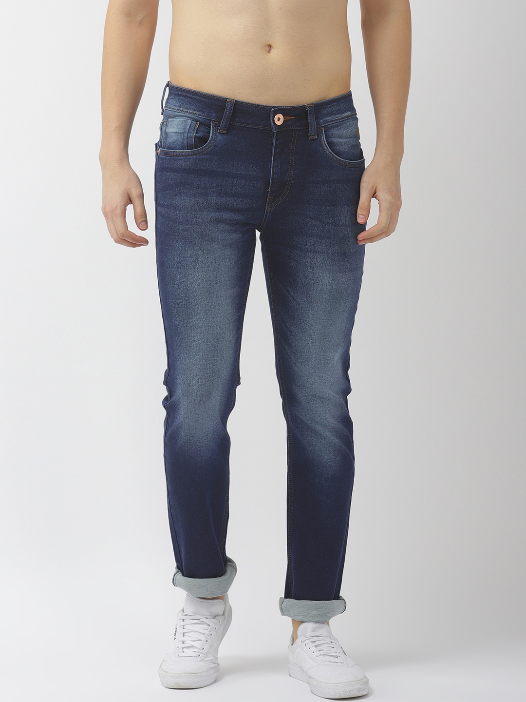

Flying Machine Men Blue Micheal Slim Tapered Fit Mid-Rise Clean Look Stretchable Jeans