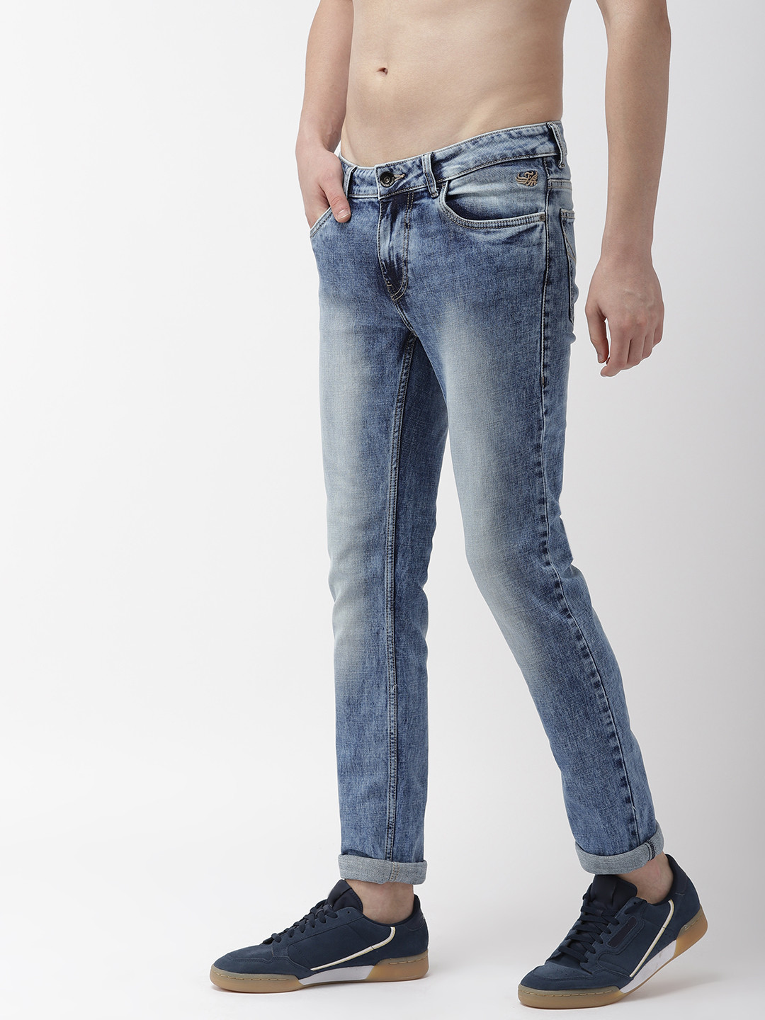 

Flying Machine Men Blue Slim Tapered Micheal Fit Mid-Rise Clean Look Stretchable Jeans