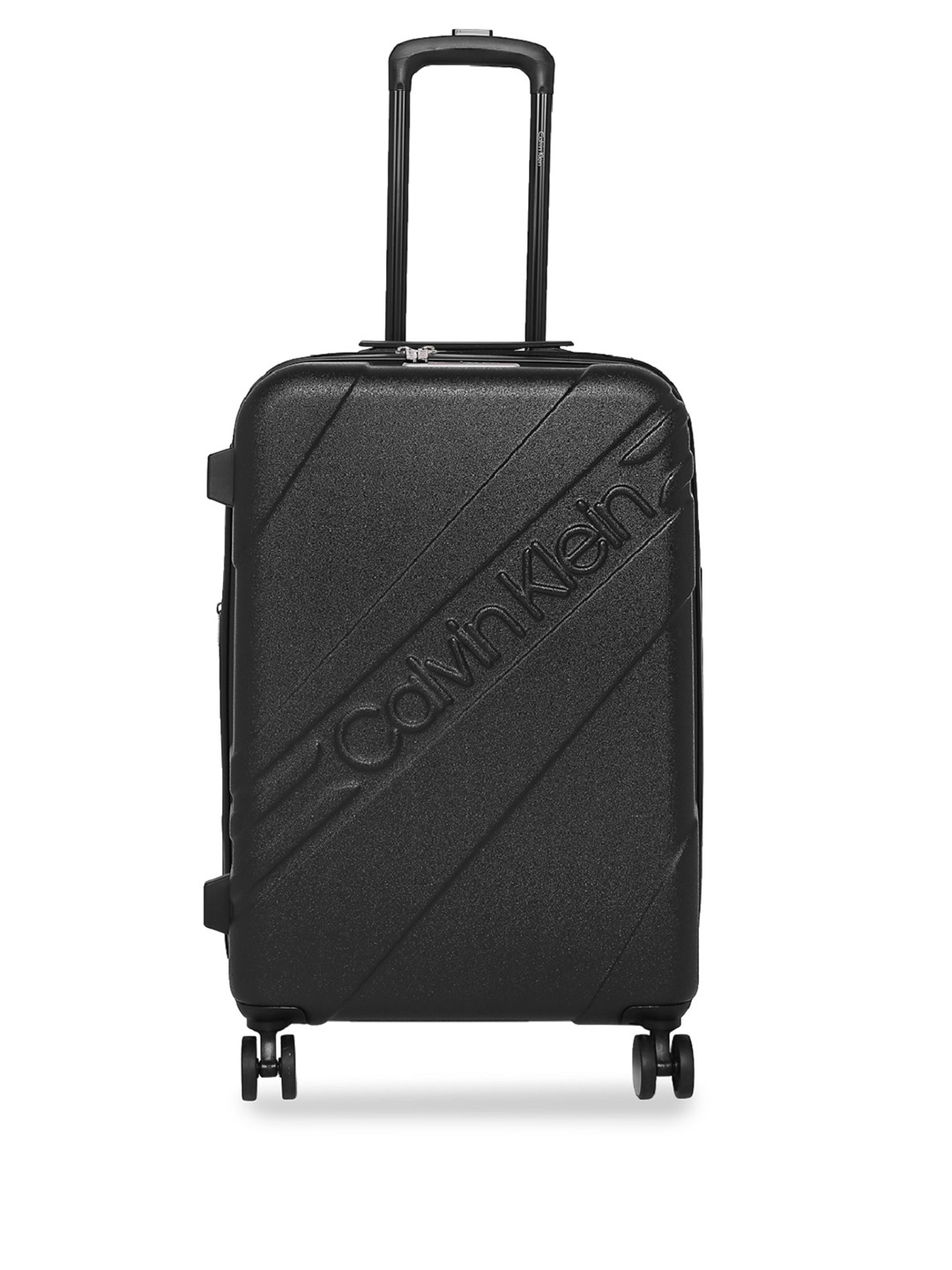 

Calvin Klein Black Textured Cheer Range Medium Trolley Bag