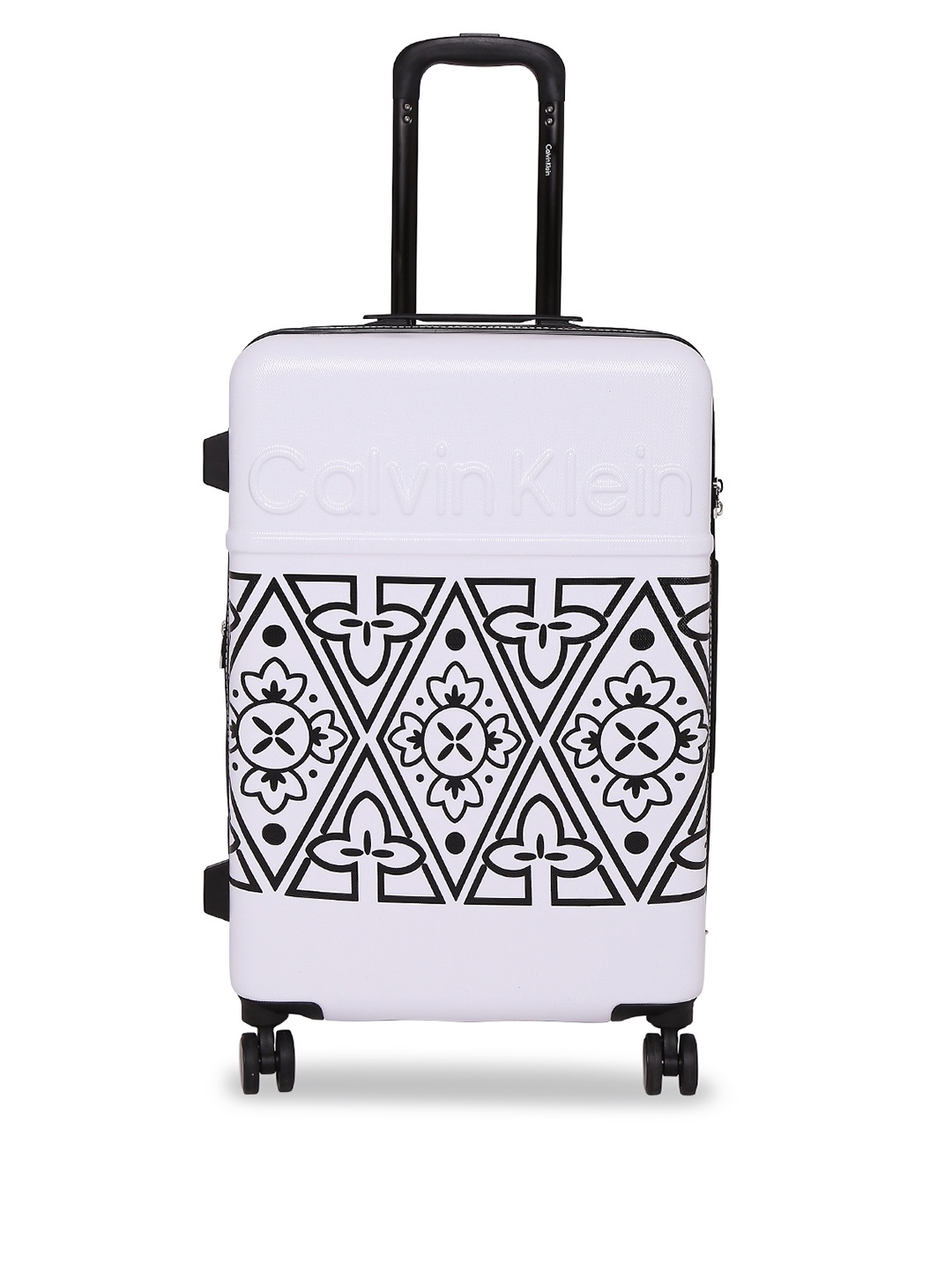 

Calvin Klein Unisex Black & White Freedom Rider Range Printed Cabin Trolley Bag
