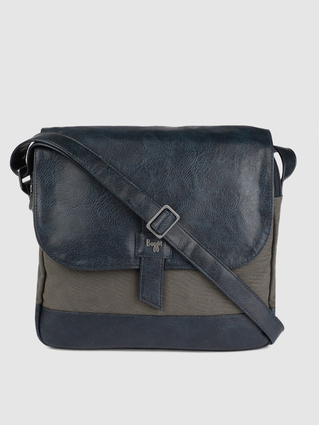 

Baggit Men Navy Blue Solid Messenger Bag