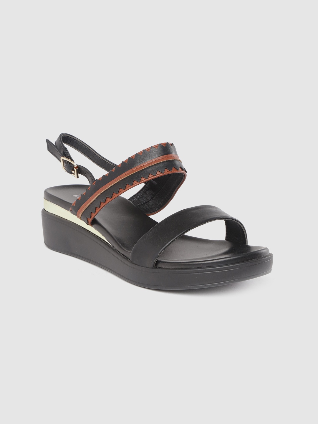 Lavie Women Black & Brown Solid Flatforms