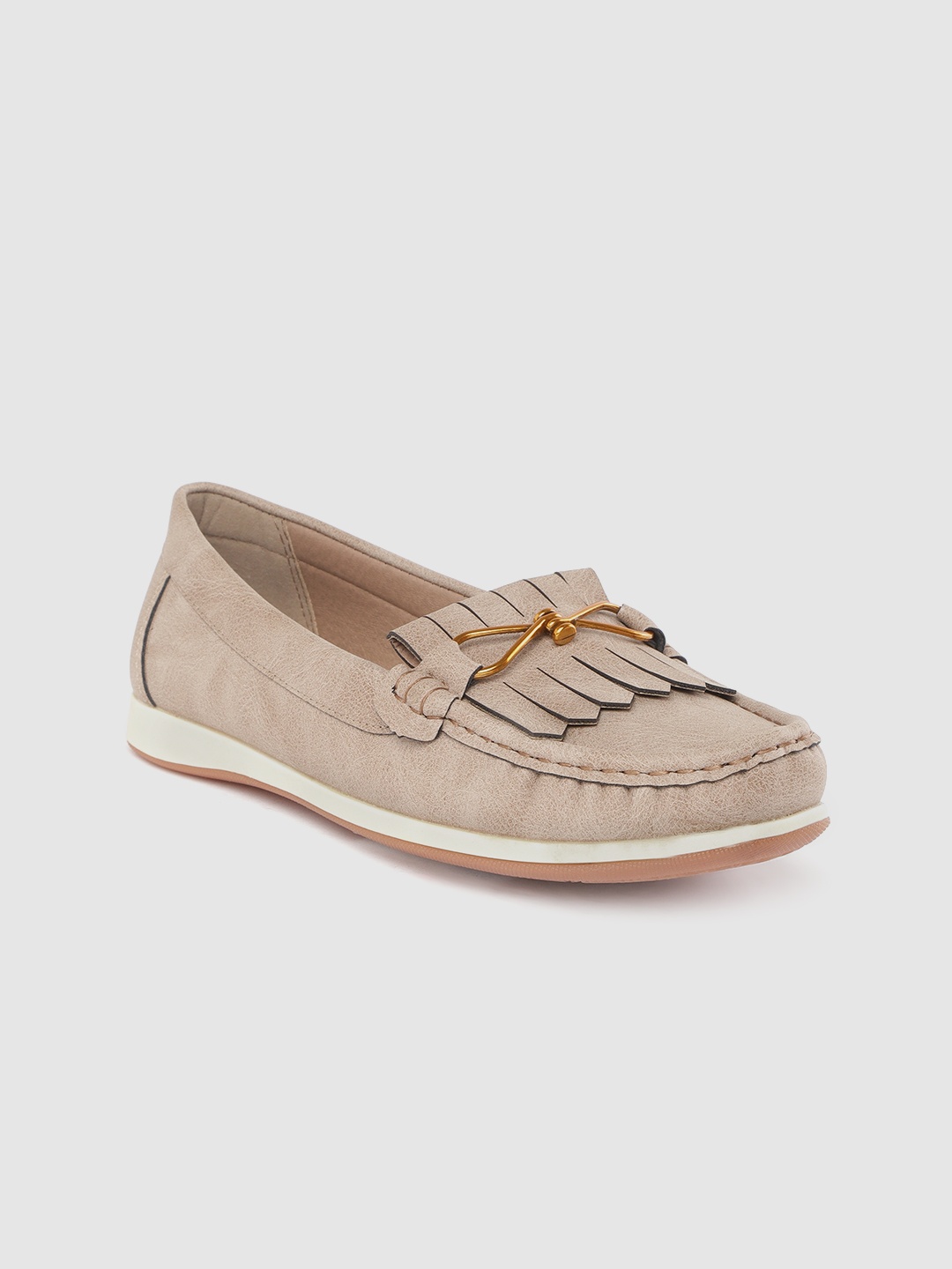 

Lavie Women Taupe Solid Loafers