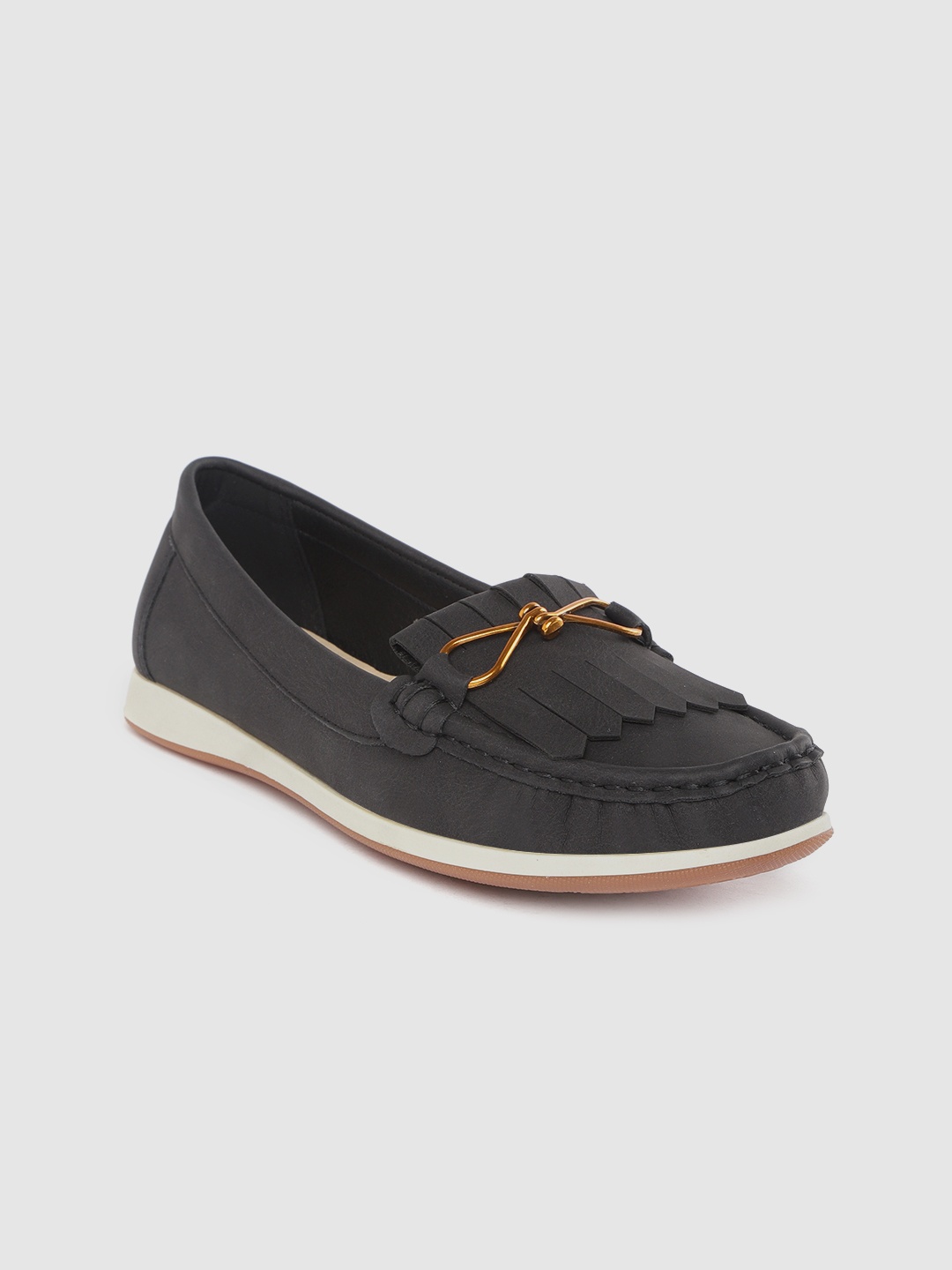 

Lavie Women Black Solid Loafers
