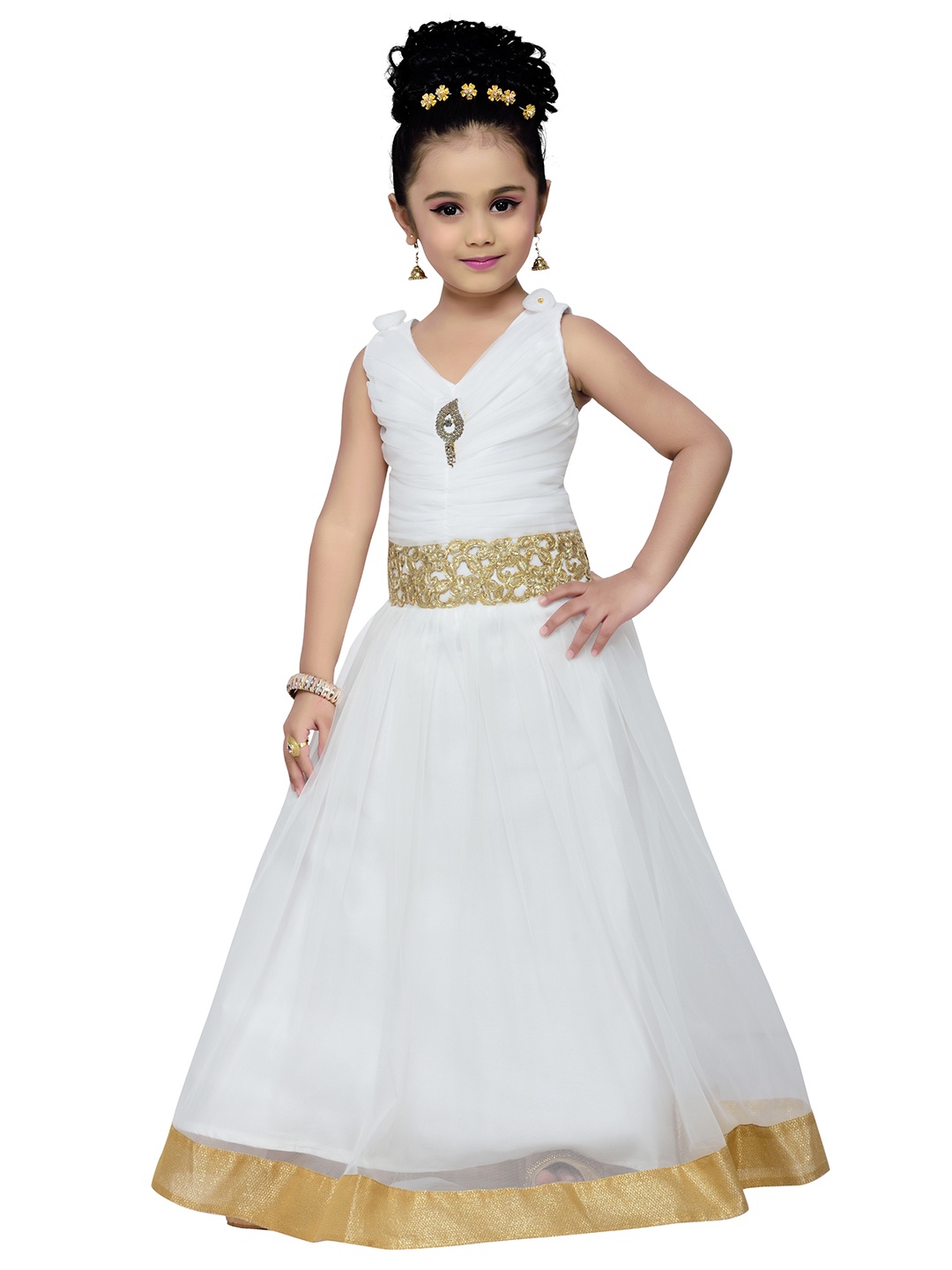 

ADIVA Girls White Maxi Dress