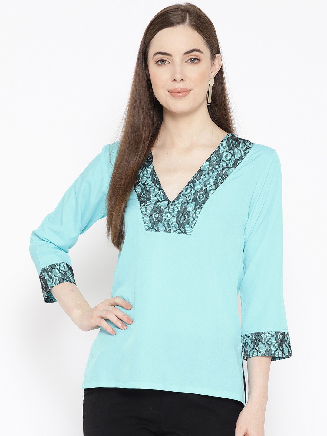 

Karmic Vision Women Blue Solid Top