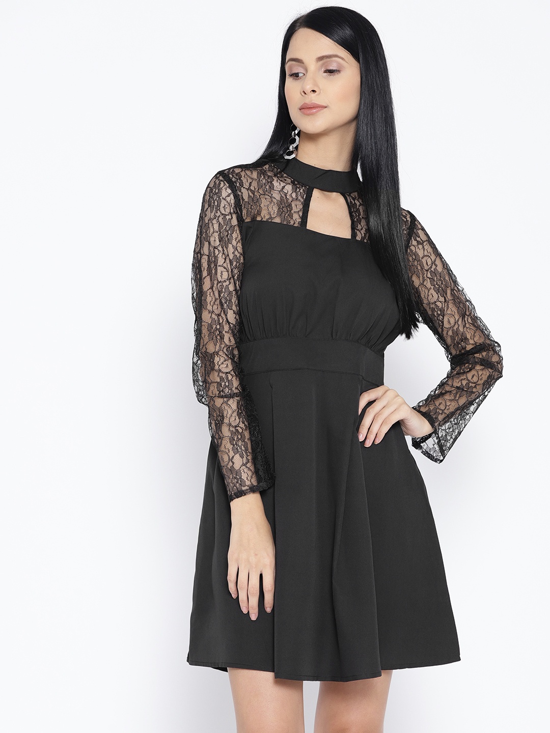 

Karmic Vision Women Black Solid Empire Dress